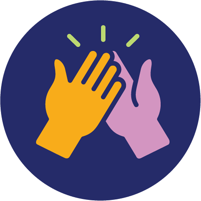Illustration representing collaboration and positive impact